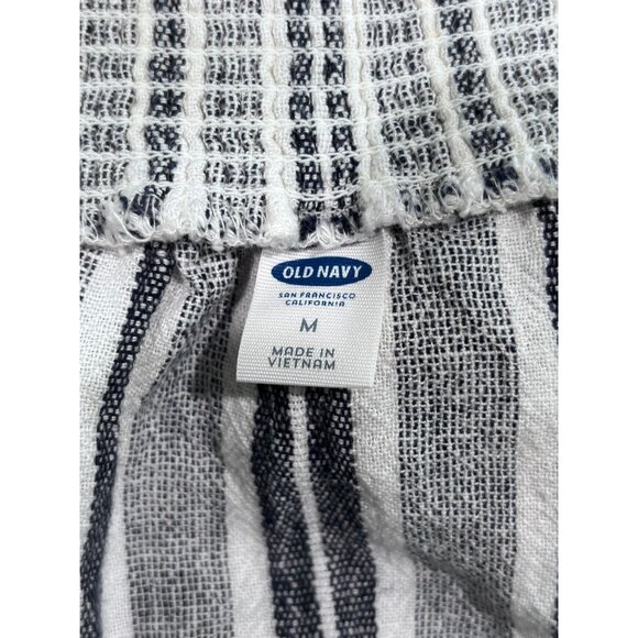 Old Navy Womens Striped Jumpsuit Size M Linen & Rayon Blend - Picture 3 of 10